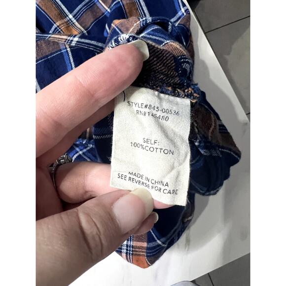 Mo : Vint Shirt Dress Women's Sz Small Plaid Soft Southwestern 100% Cotton Cozy - Picture 6 of 8